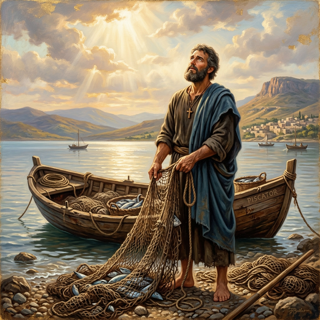 St. Peter as a fisherman by the Sea of Galilee